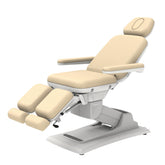 Apollo Electric Facial Chair; adjustable electric facial chair for spas; Apollo treatment chair with PU leather; electric spa chair with removable armrests; facial chair with adjustable backrest and legrest; Apollo chair with 440 lb capacity; electric treatment chair for beauty professionals; Apollo facial chair with detachable headrest