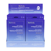 BioVeda BioCollagen Overnight Lifting face mask box; BioVeda single-use hydrogel face mask packaging; BioVeda BioCollagen Overnight Lifting hydrogel mask; BioVeda collagen face mask with hyaluronic acid; BioVeda overnight hydrogel face mask packaging; BioVeda face mask with peptides and ceramides; BioVeda vegan hydrogel face mask; BioVeda paraben-free cruelty-free face mask; BioVeda BioCollagen skincare mask.