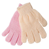 Moisturizing Exfoliating Nylon Bath Gloves (2-Pairs)