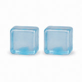 Mini Chill Sensory Cube Toy; blue sensory squeeze cube; anti-stress squeeze cube toy; tactile fidget cube in blue; Mini Chill cube for desk fidgeting; sensory cube toy display