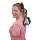 Thermo Pro 2-in-1 heated handheld massager; handheld massager with detachable palm attachment; adjustable intensity heated body massager; Thermo Pro massager with 3 massage heads; ergonomic handheld back and shoulder massager; heated handheld massager for home use