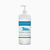 Polar Lotion 6 percent menthol cooling lotion; non-greasy cooling massage lotion; menthol lotion with wintergreen and peppermint; cooling body lotion for massage routines; Polar Lotion with aloe and botanical extracts; fast-penetrating menthol massage lotion