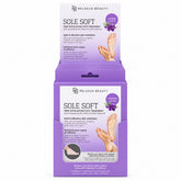 Sole Soft deep exfoliation foot treatment; single-use foot peel treatment socks; exfoliating foot socks with lactic acid; at-home foot peel with glycolic acid; pre-filled foot treatment socks; exfoliating foot-care treatment