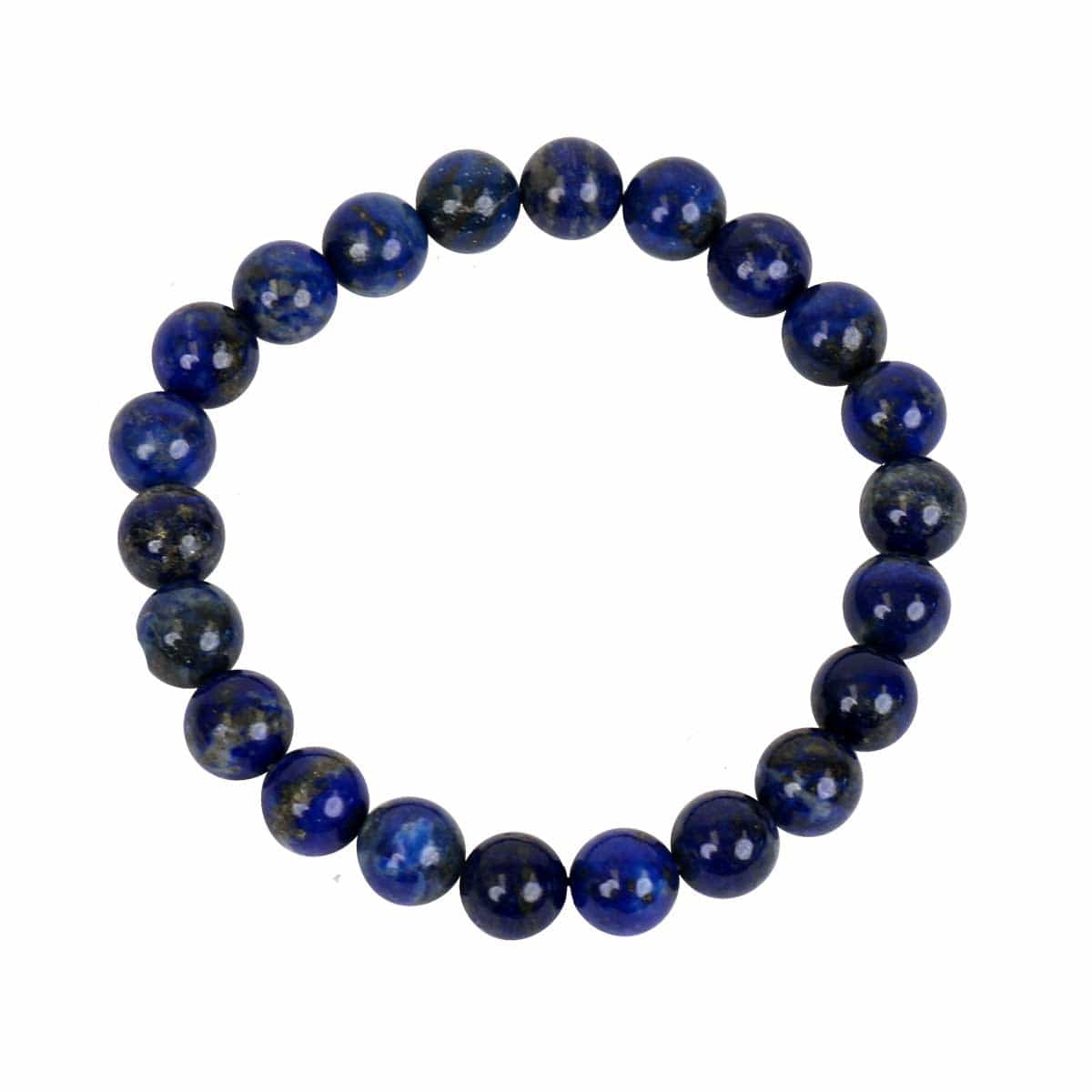 8mm Lapis Lazuli beaded spiritual bracelet stainless steel clasp by  Taormina Jewelry