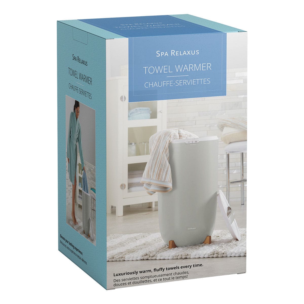 Extra large towel warmer bucket with lid
Towel warmer bucket with free Ocean Blue spa towels Compact towel warmer for bathroom or spa Heated towel bucket for oversized bath towels Towel warmer with timer control panel Spa towel warmer bucket in bathroom 