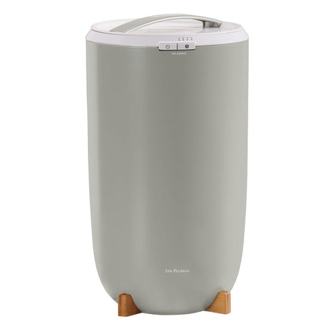 Extra large towel warmer bucket with lid
Towel warmer bucket with free Ocean Blue spa towels Compact towel warmer for bathroom or spa Heated towel bucket for oversized bath towels Towel warmer with timer control panel Spa towel warmer bucket in bathroom setting