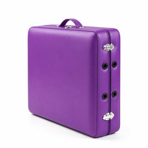 Relaxus Prolite purple portable massage table package Relaxus Prolite portable massage table with face cradle purple folding massage table with beech wood frame Portable massage table package with armrests and carrying bag Relaxus Prolite massage table with microfiber sheet set Purple massage table with high-density foam Portable massage table package for students and mobile therapists Relaxus Prolite massage 