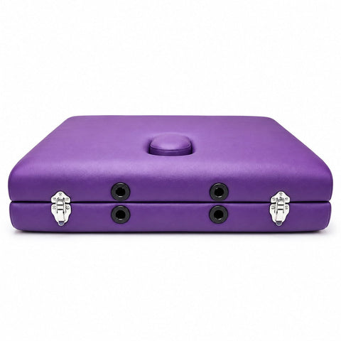 Relaxus Prolite purple portable massage table package Relaxus Prolite portable massage table with face cradle purple folding massage table with beech wood frame Portable massage table package with armrests and carrying bag Relaxus Prolite massage table with microfiber sheet set Purple massage table with high-density foam Portable massage table package for students and mobile therapists Relaxus Prolite massage 