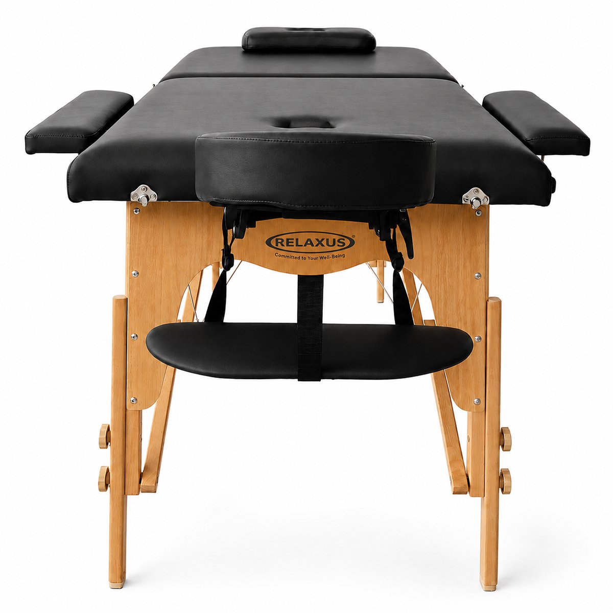 Relaxus Prolite black portable massage table package Relaxus Prolite portable massage table with face cradle
Black folding massage table with beech wood frame Portable massage table package with armrests and carrying bag Relaxus Prolite massage table with microfiber sheet set
Black massage table with high-density foam Portable massage table package for students and mobile therapists
Relaxus Prolite massage table with carrying case and linens