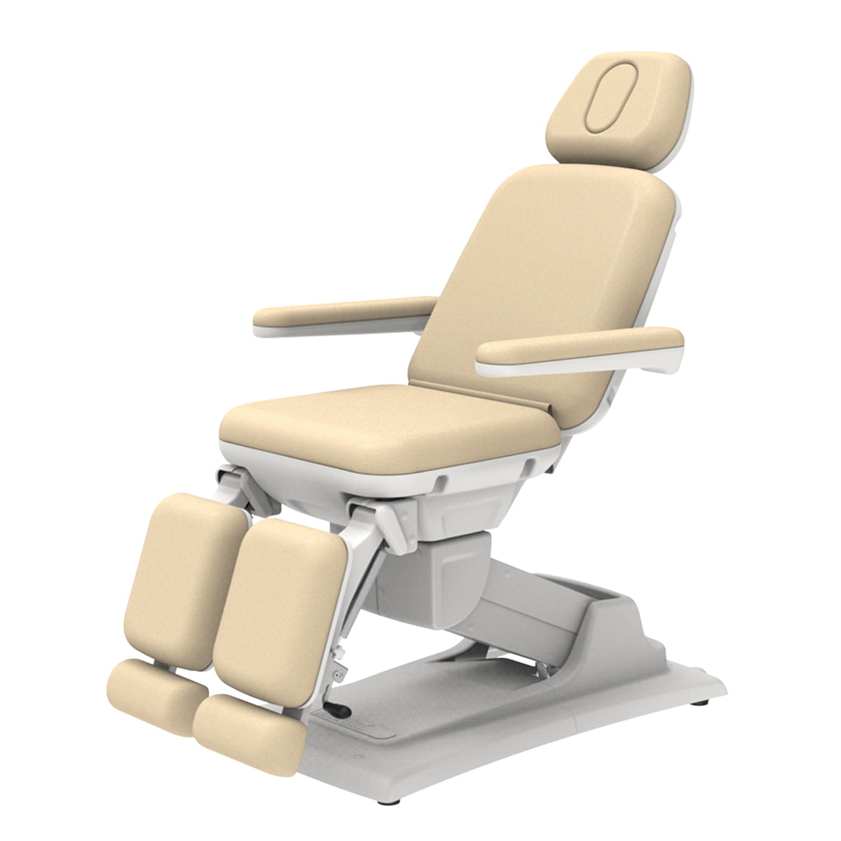 Apollo Electric Facial Chair; adjustable electric facial chair for spas; Apollo treatment chair with PU leather; electric spa chair with removable armrests; facial chair with adjustable backrest and legrest; Apollo chair with 440 lb capacity; electric treatment chair for beauty professionals; Apollo facial chair with detachable headrest