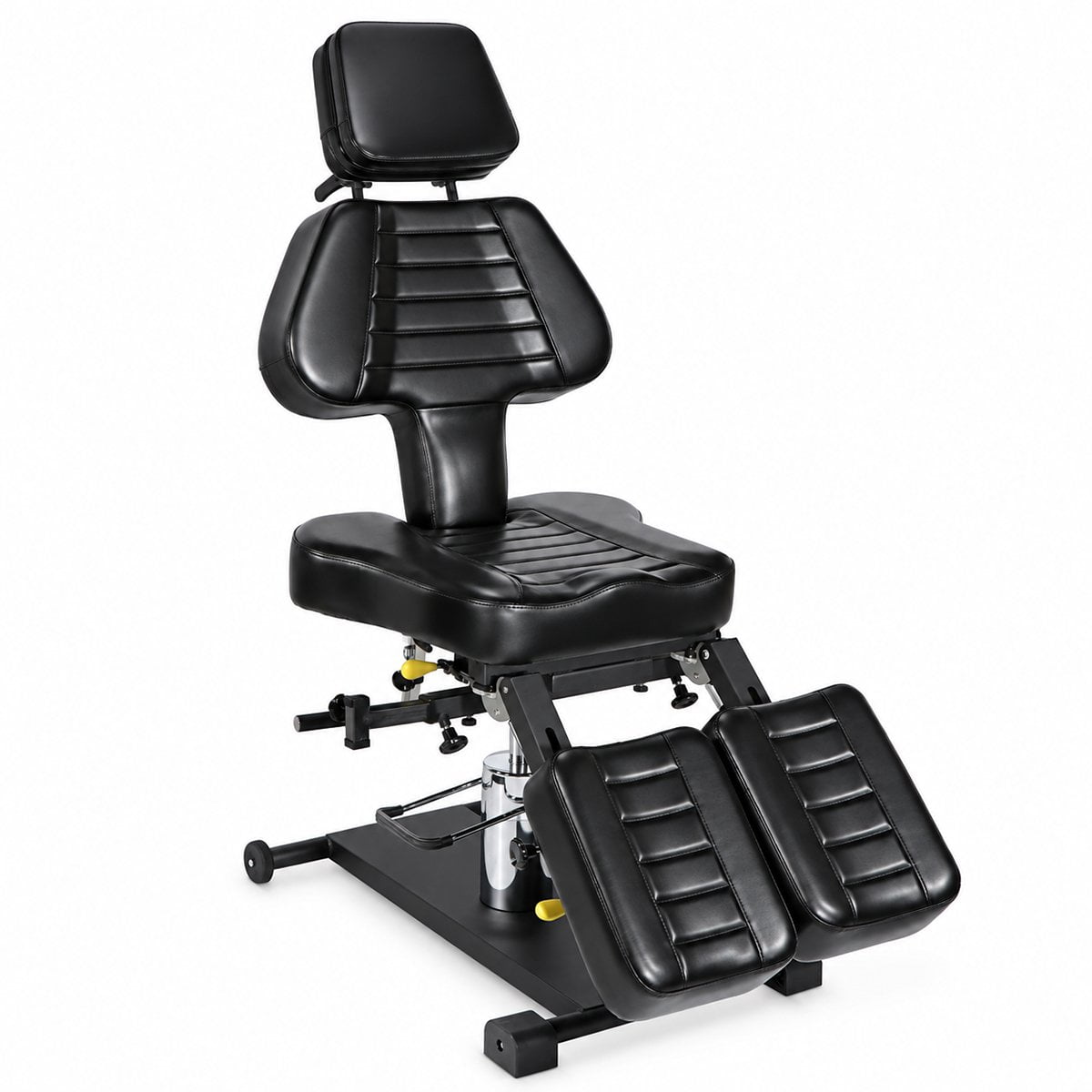Relaxus Pneumatic Tattoo Bed and Chair Professional hydraulic tattoo chair Adjustable tattoo bed with pneumatic backrest Tattoo chair with adjustable armrests and leg rest
Relaxus tattoo bed with face cradle
Professional tattoo chair with 4-inch upholstery Hydraulic tattoo bed with powder-coated steel frame
Tattoo chair in Pearl Black eco leather
Tattoo bed with adjustable backrest and leg rest Professional tattoo studio chair