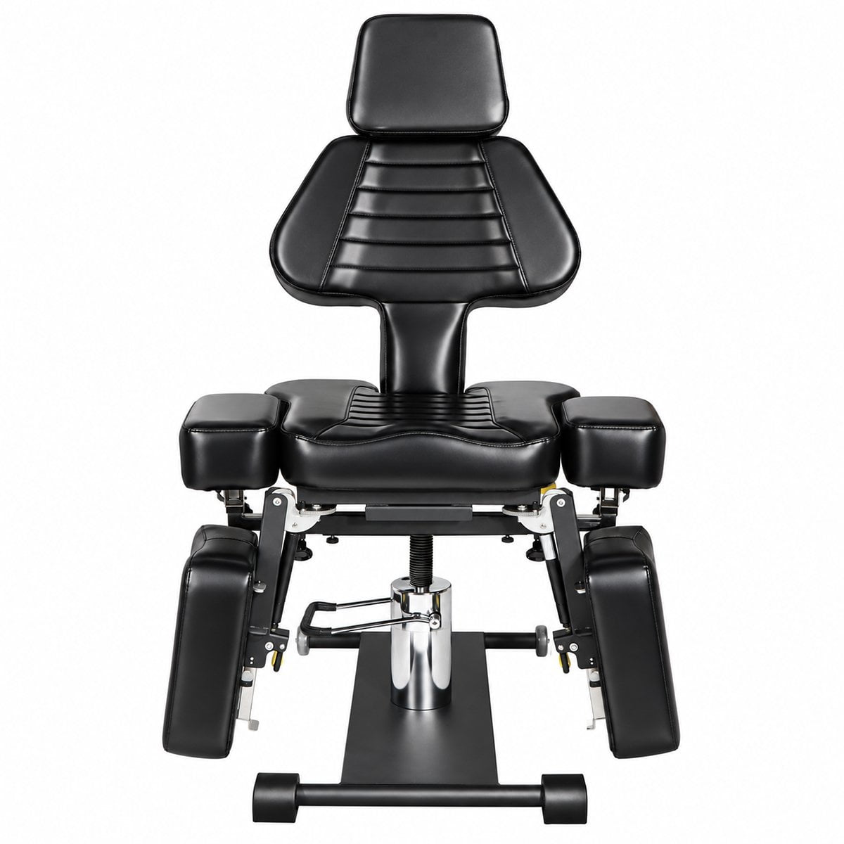 Relaxus Pneumatic Tattoo Bed and Chair Professional hydraulic tattoo chair Adjustable tattoo bed with pneumatic backrest Tattoo chair with adjustable armrests and leg rest
Relaxus tattoo bed with face cradle
Professional tattoo chair with 4-inch upholstery Hydraulic tattoo bed with powder-coated steel frame
Tattoo chair in Pearl Black eco leather
Tattoo bed with adjustable backrest and leg rest Professional tattoo studio chair