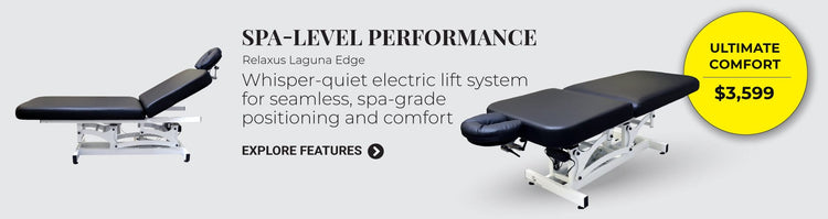 Relaxus LAGUNA EDGE Electric Tilt Massage Table Package
