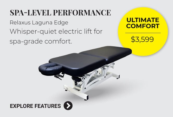 Relaxus LAGUNA EDGE Electric Tilt Massage Table Package