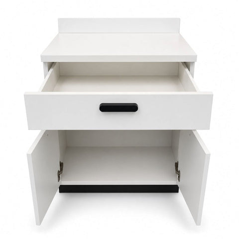 Clinic 2-drawer medical storage cabinet; grey clinic cabinet with soft-close drawers; freestanding treatment room storage cabinet; medical-grade laminate storage cabinet; clinic supply cabinet with seamless countertop; compact wellness centre storage unit