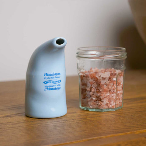 Himalayan Pink Salt Inhaler with salt