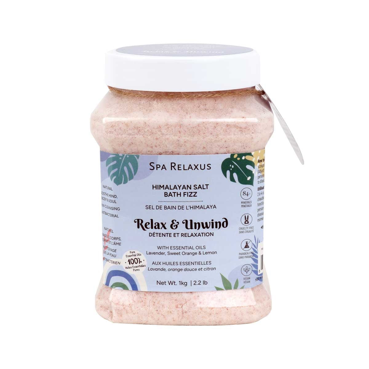 Himalayan Salt Bath Fizz (1 kg / 2.2 lb) Relax and Unwind