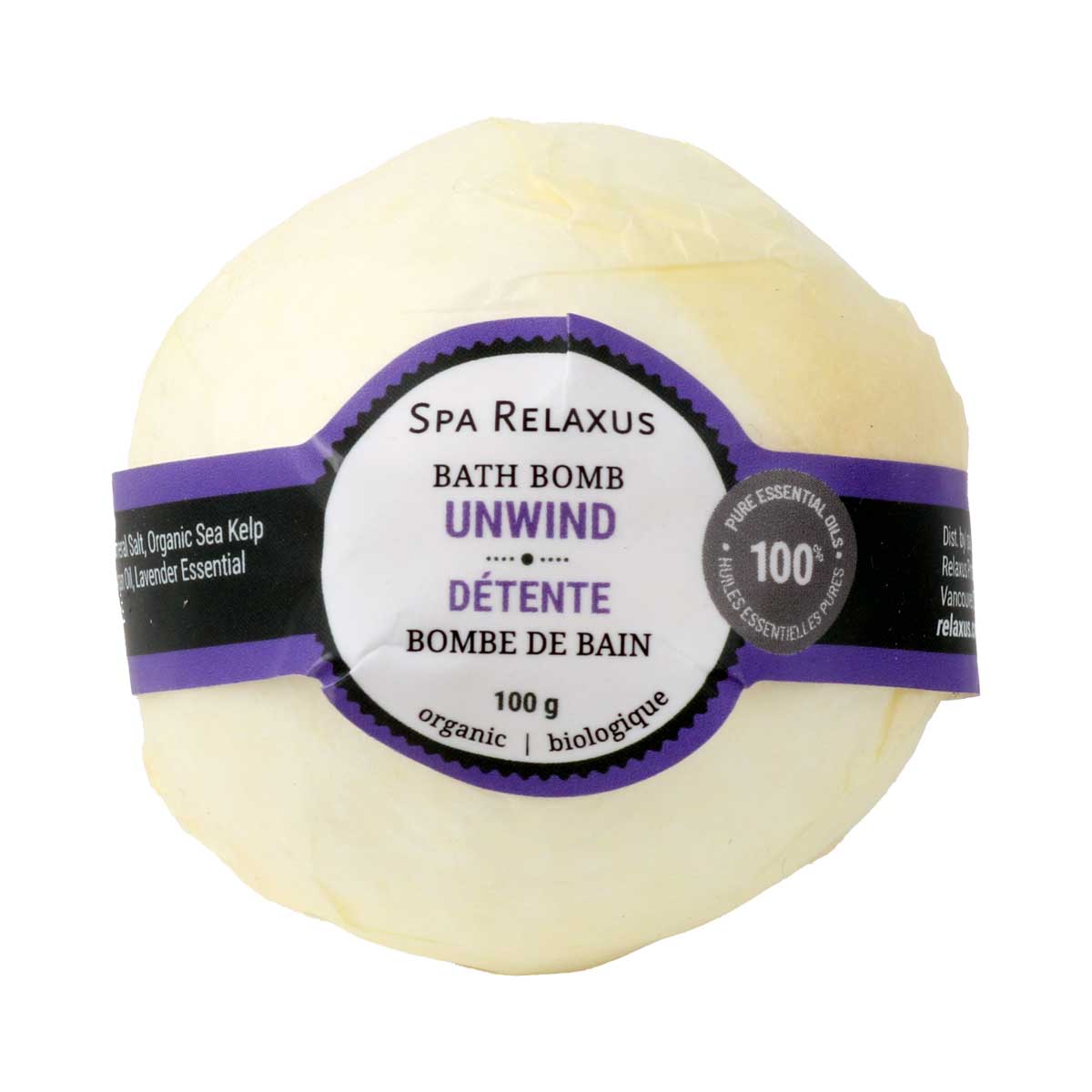 Organic Essential Oils Bath Bomb Unwind