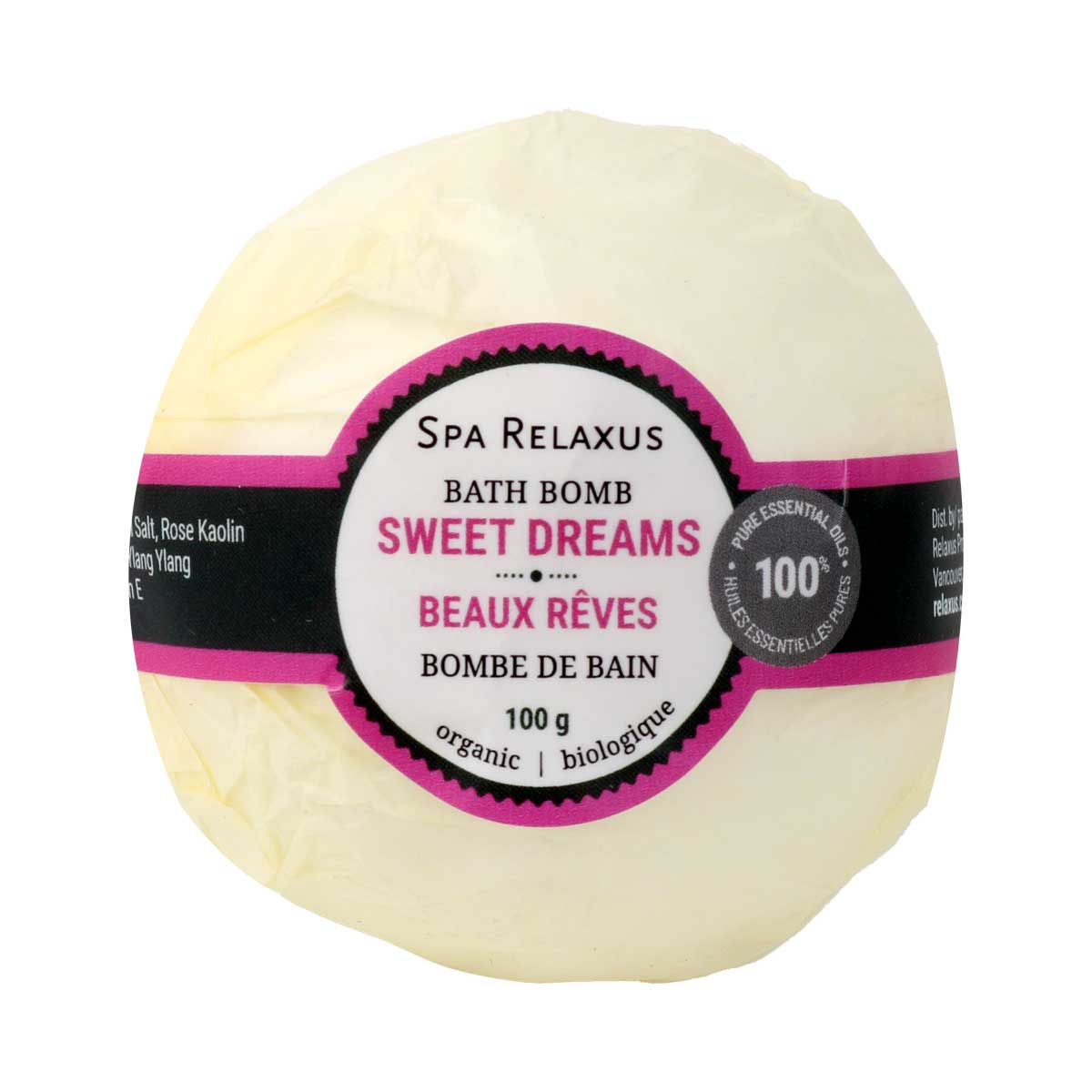 Organic Essential Oils Bath Bomb Sweet Dreams