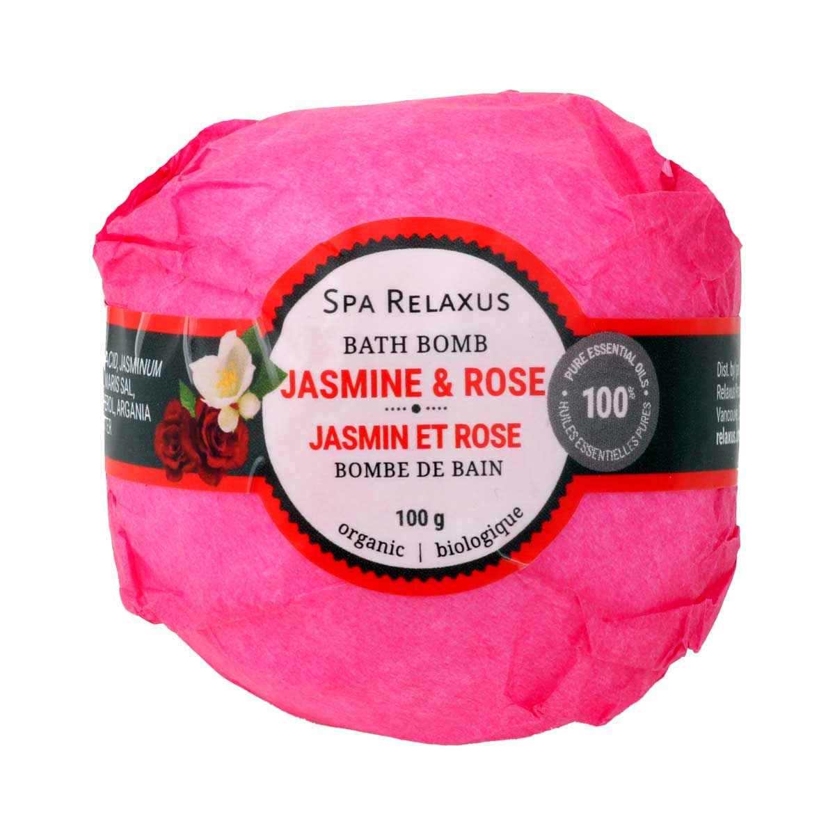 Organic Essential Oils Bath Bomb Jasmine Rose