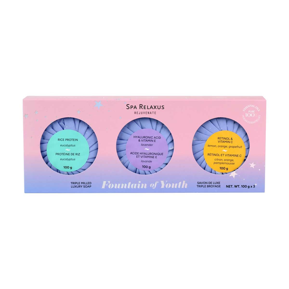 Fountain of Youth Triple Milled Soap 3-Piece Gift Set