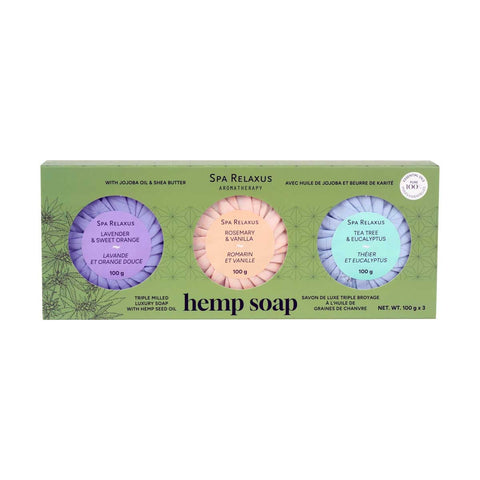 Triple Milled Hemp Soap 3-Piece Gift Set