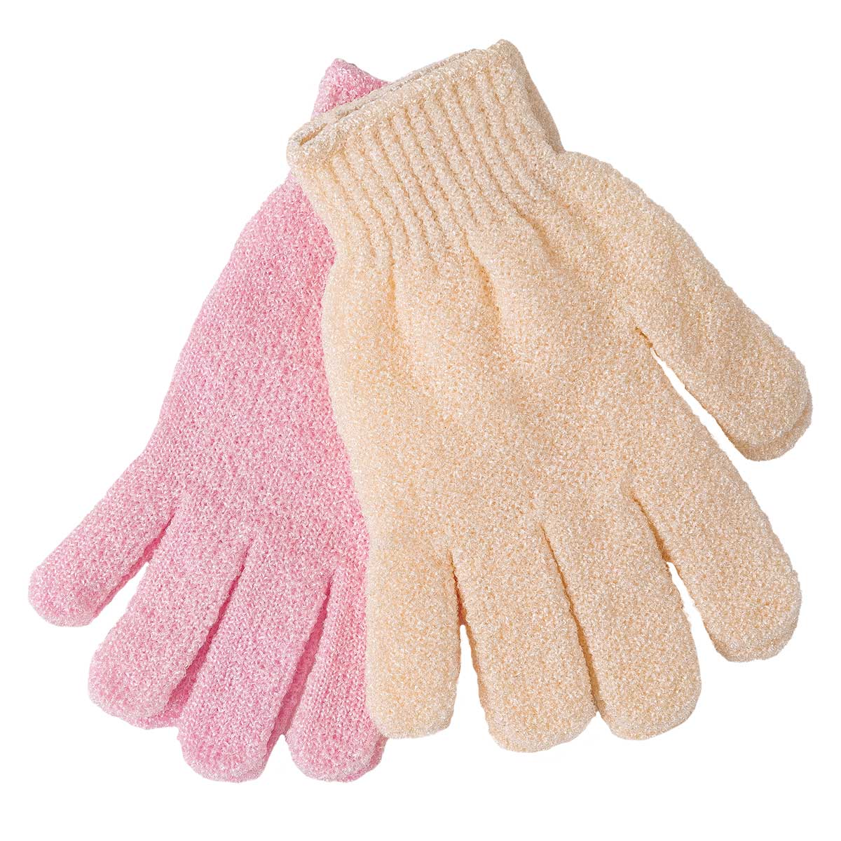 Moisturizing Exfoliating Nylon Bath Gloves (2-Pairs)