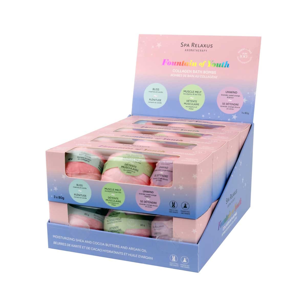 Fountain of Youth Bath Bombs displayer of 8