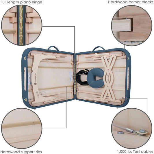 Earthlite Mystic Blue Spirit Portable Massage Table Package