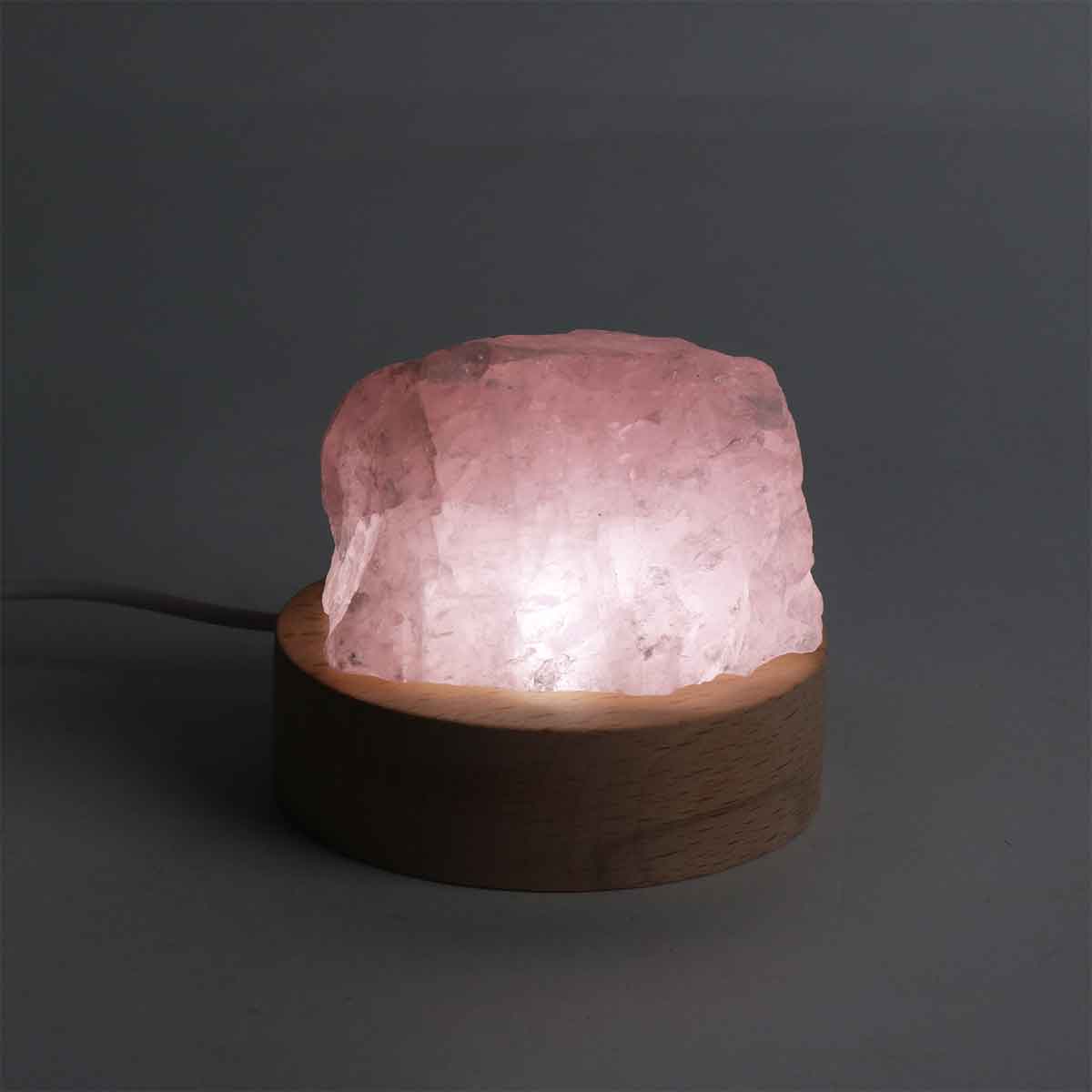 Crystal Aura Rose Quartz Healing Lamp