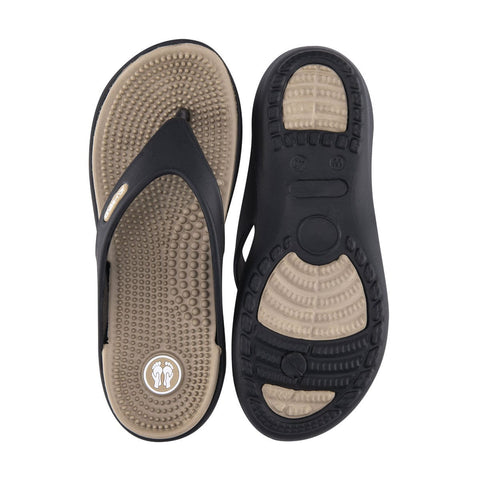 Black Rubber Slide on Sandal Slippers Double Strap, Dark Brown Hawaii  Sandal, Men size 12
