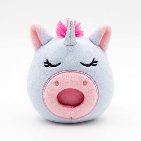 PBJ Collectible Plush Ball Jellies; gel-filled plush sensory toy; Lily frog plush ball jelly; Mako shark squish plush toy; Hopscotch bunny sensory plush; Rainbow unicorn gel ball plush