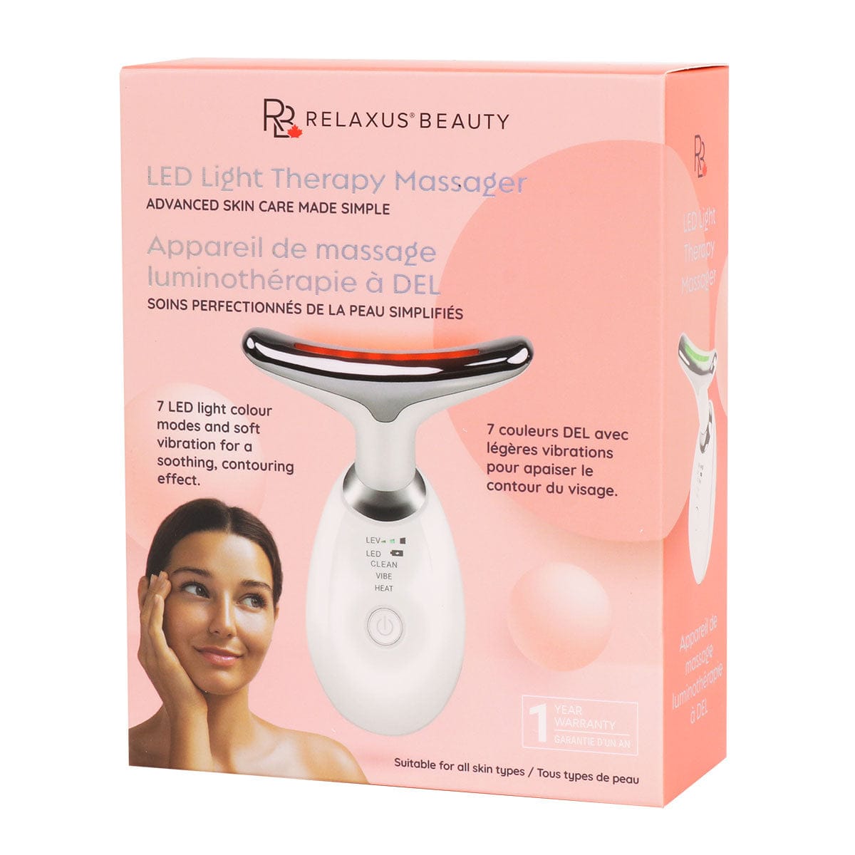LED Light Therapy Facial Massager | Home Skincare Tool Relaxus Professional LED Light Therapy Facial Massager | Home Skincare Tool Relaxus Professional