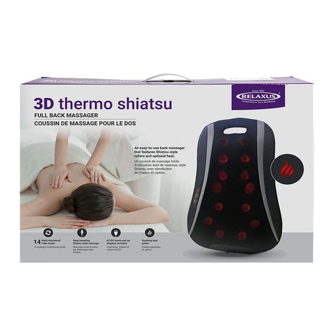 3D Thermo Shiatsu Full Back Massage Cushion
