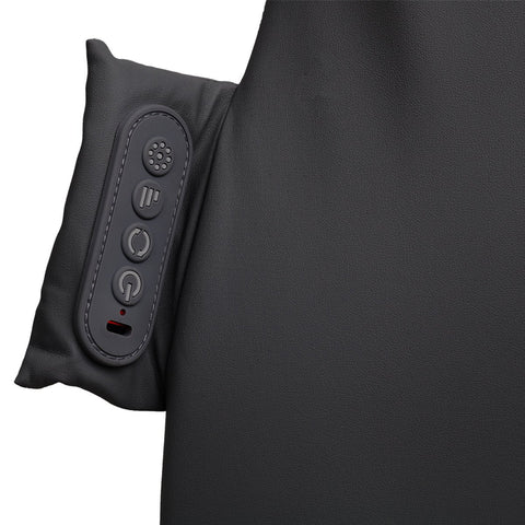 Chiro Back Pro cordless Shiatsu massage cushion Rechargeable back massage cushion with gentle heat
Shiatsu massage cushion with four deep-kneading nodes Chiro Back Pro massage cushion on a chair Ultra-thin cordless back massager with elastic straps Rechargeable Shiatsu back cushion with three massage zones
Back massage cushion with vegan leather and breathable mesh
Chiro Back Pro massage cushion with Type-C charging cable