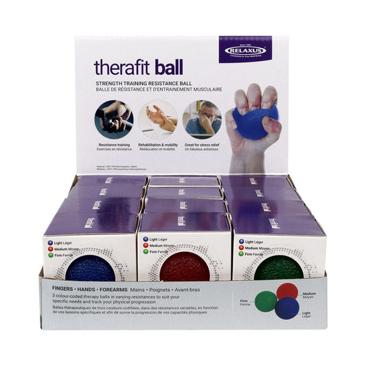 Therafit Hand Therapy Balls Displayer of 12