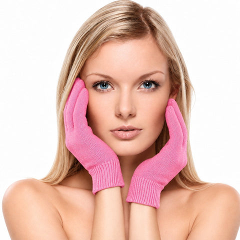 Moisturizing Spa Gloves Reusable gel-lined moisturizing gloves Hand treatment gloves with jojoba and olive oil Spa gloves with vitamin E and lavender oil Reusable moisturizing hand gloves Gel-lined gloves for dry-feeling hands Soft moisturizing spa gloves 20-minute reusable hand treatment gloves