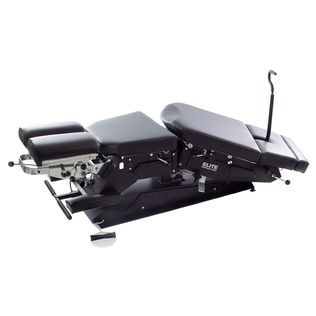 Elite manual flexion chiropractic table
Manual flexion table with electric elevation Chiropractic table with axial rotation upgrade 21 inch chiropractic treatment table Manual flexion control handle chiropractic table