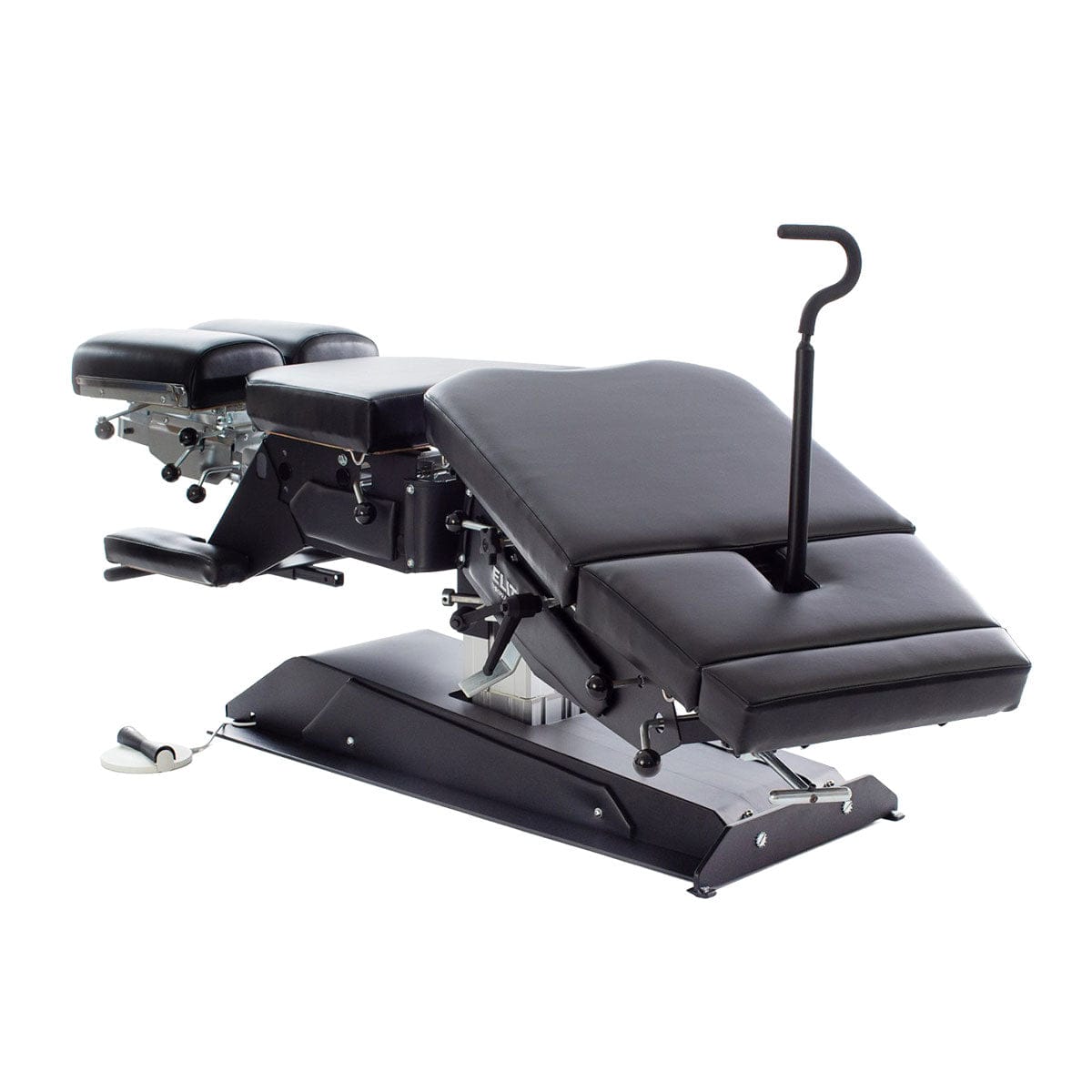 Elite manual flexion chiropractic table
Manual flexion table with electric elevation Chiropractic table with axial rotation upgrade 21 inch chiropractic treatment table Manual flexion control handle chiropractic table