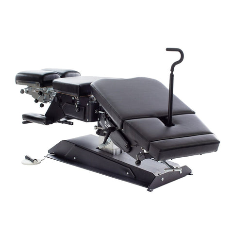 Elite manual flexion chiropractic table
Manual flexion table with electric elevation Chiropractic table with axial rotation upgrade 21 inch chiropractic treatment table Manual flexion control handle chiropractic table