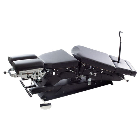 Elite manual flexion chiropractic table
Manual flexion table with electric elevation Chiropractic table with axial rotation upgrade 21 inch chiropractic treatment table Manual flexion control handle chiropractic table