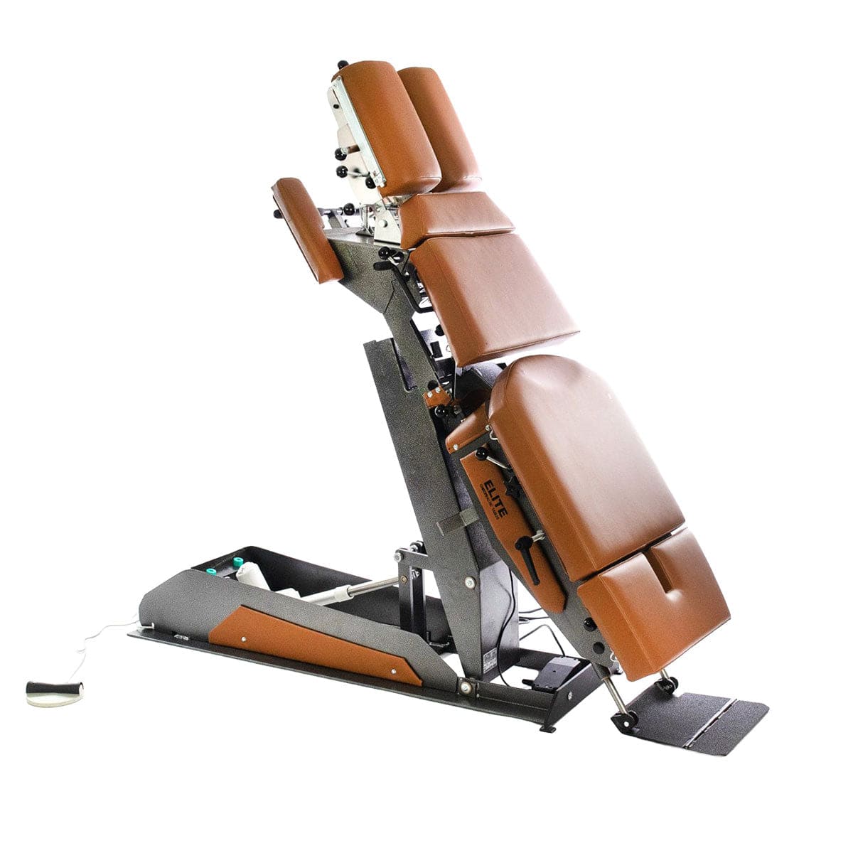 Elite HILO-FLEX manual flexion chiropractic table High low manual flexion chiropractic table Chiropractic table with axial rotation Manual flexion table with removable control handle
21 inch chiropractic treatment table with drops