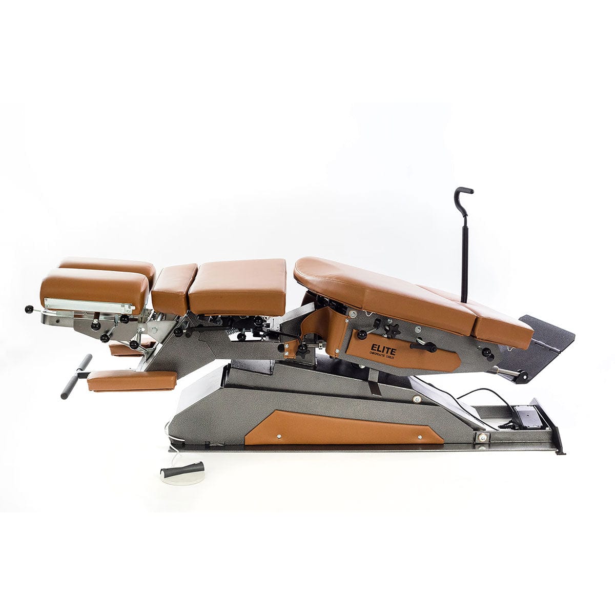 Elite HILO-FLEX manual flexion chiropractic table High low manual flexion chiropractic table Chiropractic table with axial rotation Manual flexion table with removable control handle
21 inch chiropractic treatment table with drops