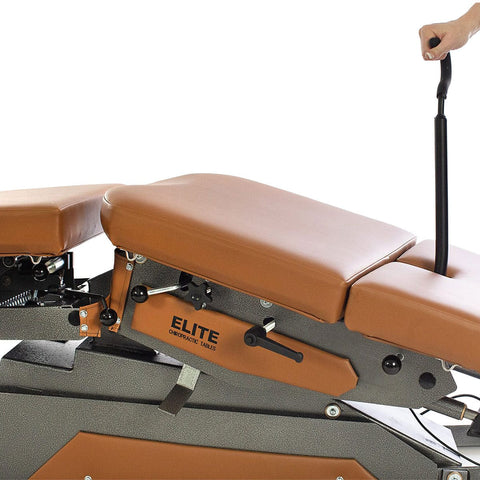 Elite HILO-FLEX manual flexion chiropractic table High low manual flexion chiropractic table Chiropractic table with axial rotation Manual flexion table with removable control handle
21 inch chiropractic treatment table with drops