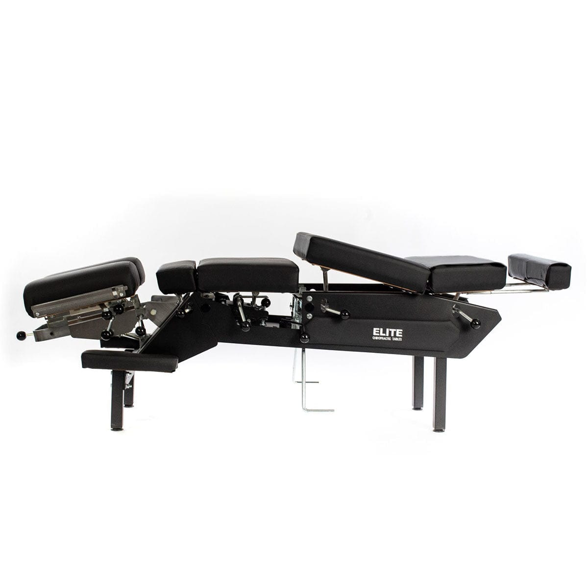 Elite stationary chiropractic table
Stationary chiropractic table with breakaway Chiropractic table with customizable drops Elite chiropractic table welded steel base 21 inch wide chiropractic treatment table