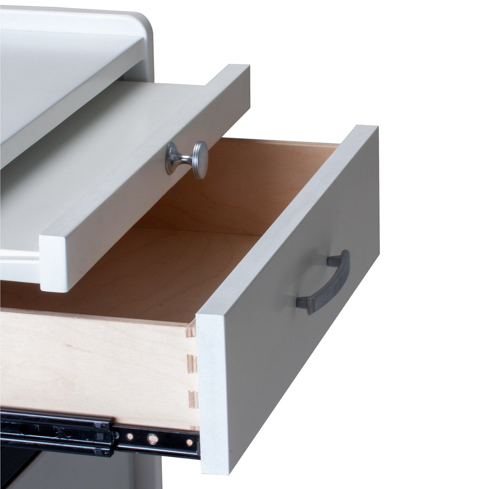 Earthlite Element spa trolley with White Ash finish and two supply drawers