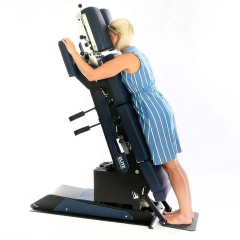 Elite E5 high low chiropractic table
Motorized elevation chiropractic table
Elite E5 multi-directional headpiece
Chiropractic table with pelvic drop
Elite E5 powder coated steel base