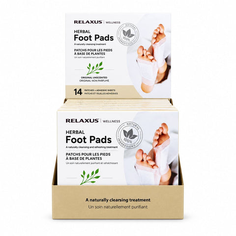 Herbal foot pads 14-patch set
Overnight herbal foot patches with adhesive sheets Herbal foot pad with bamboo vinegar and tourmaline
Foot patches with botanical extracts
Herbal foot pads applied to soles of feet 14-piece overnight foot pad set
Bamboo vinegar and tourmaline foot pads Herbal foot wellness patch set