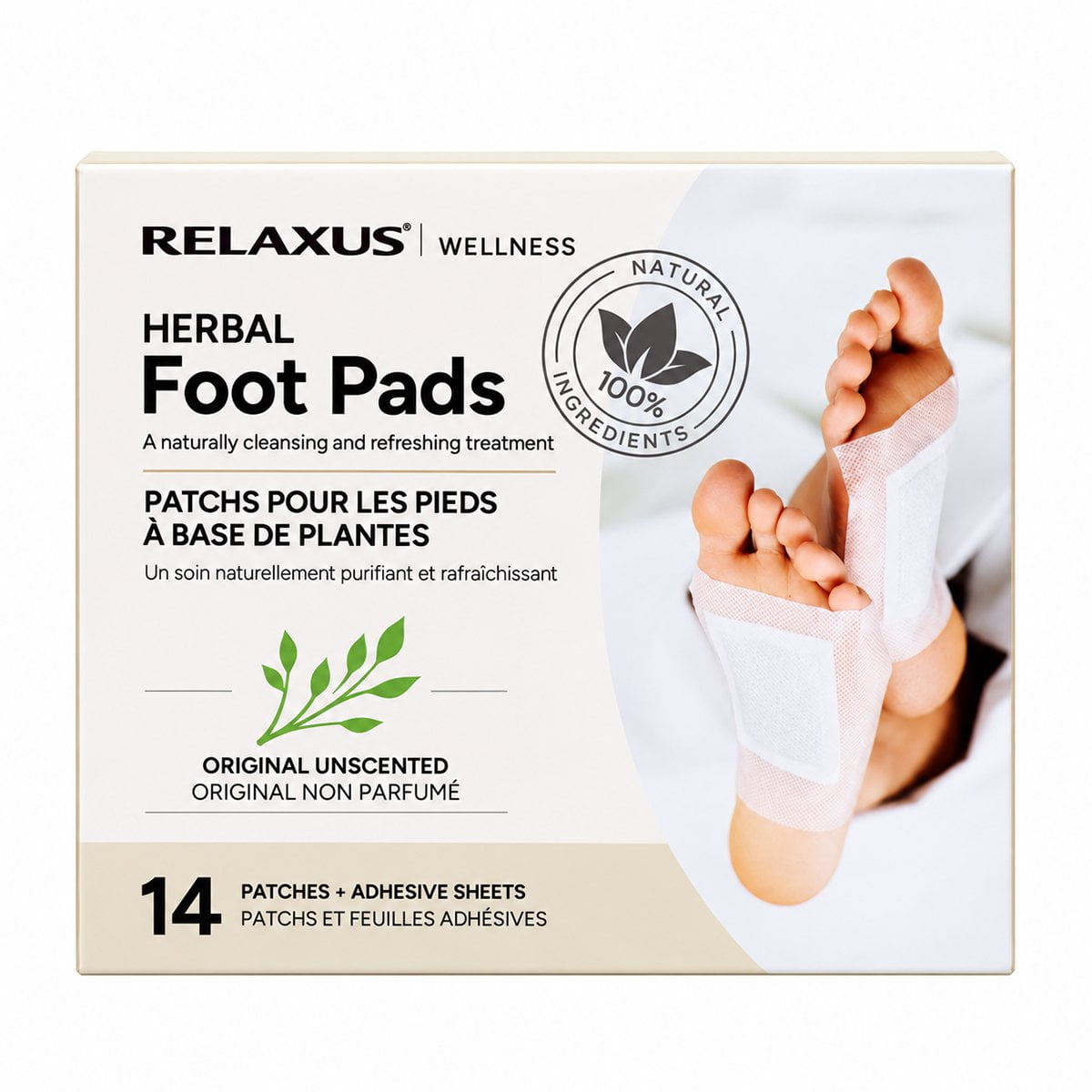 Herbal foot pads 14-patch set
Overnight herbal foot patches with adhesive sheets Herbal foot pad with bamboo vinegar and tourmaline
Foot patches with botanical extracts
Herbal foot pads applied to soles of feet 14-piece overnight foot pad set
Bamboo vinegar and tourmaline foot pads Herbal foot wellness patch set