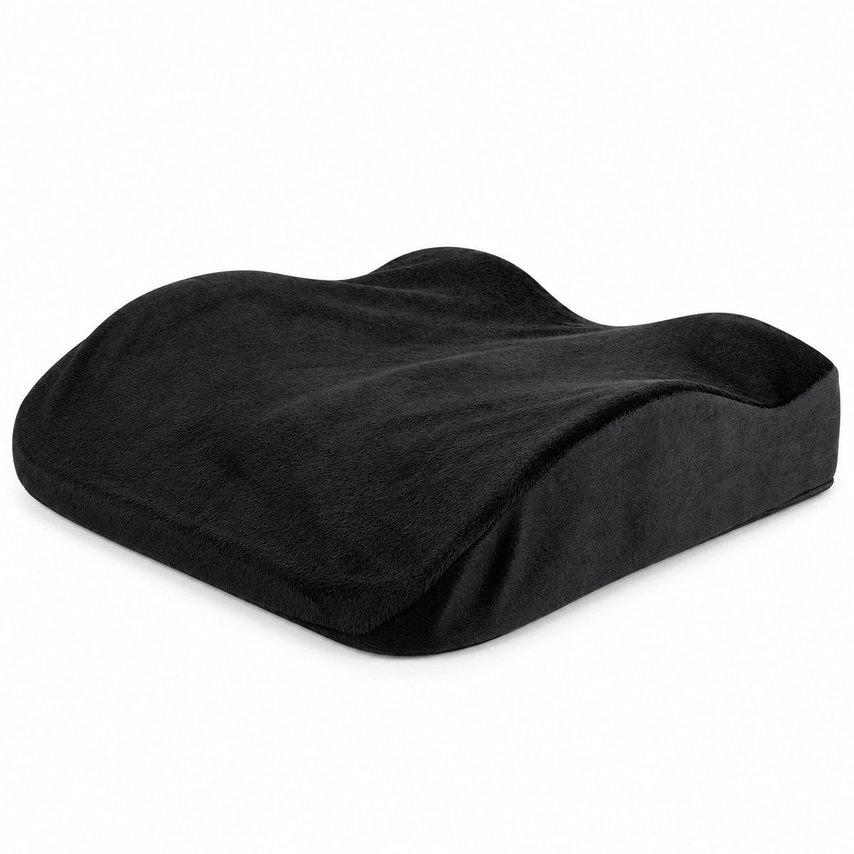 Orthopedic back and seat support cushion Memory foam lumbar support cushion Contoured back and seat support for chair High-density memory foam support cushion Orthopedic seat support with adjustable strap Polyester-covered memory foam lumbar cushion Back and tailbone support cushion Contoured memory foam chair support